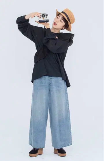 studioclip 스튜디오 클립 루즈 와이드 데님 팬츠 S