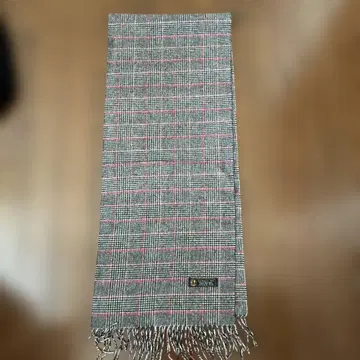 캐시미어 100% 체크 무늬 머플러