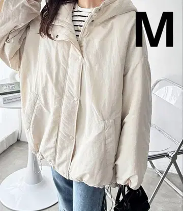 GeeRA 나일론 솜 오버 사이즈 몬스터 후드티 M