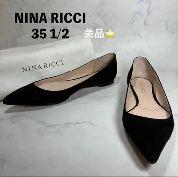 새상품급 NINA RICCI 블랙 플랫슈즈 35 1/2