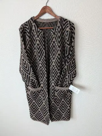 기하학 패턴 니트 가디건 택 포함 미사용 새상품