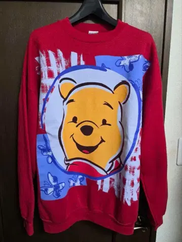 빈티지 USA제 곰돌이 푸 맨투맨 XL 레드