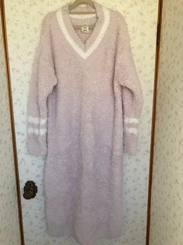 Gelato pique 연보라 V넥 룸웨어 롱 기장