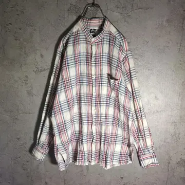 [명작] Engineered Garments 밴드 카라 체크 셔츠