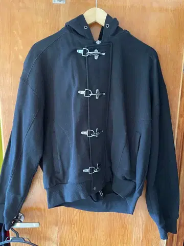 ANDER HUNK 파이어맨 디자인 집업 후드티 블랙[L]