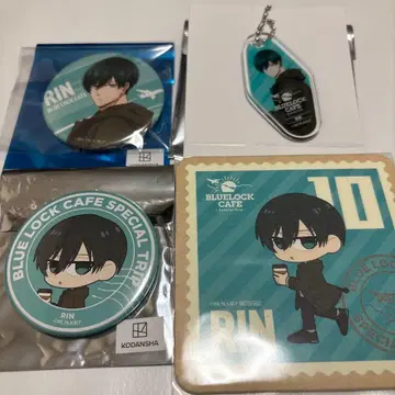블루 록 카페 이토시 린 캔뱃지 아크릴 키링 특전 코스터