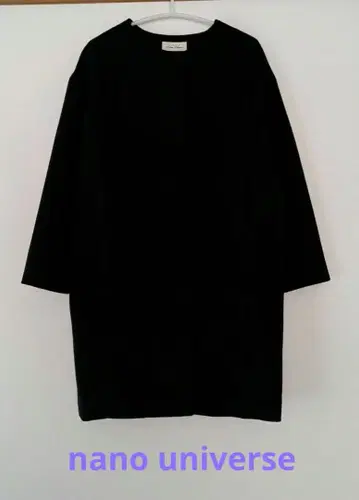 NANO UNIVERSE 노카라 코트 블랙