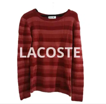 LACOSTE 울 크루넥 긴팔 리브 니트 38
