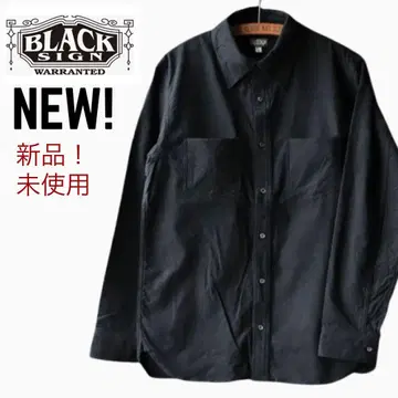 [미사용 새상품 샘플] 블랙사인 1920'S 카우보이 플란넬 셔츠 블랙