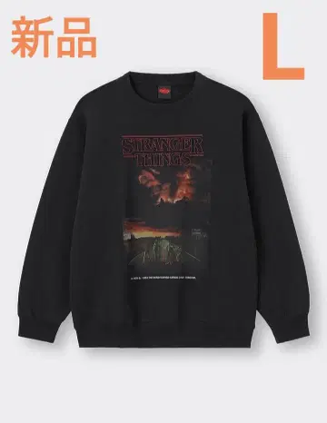 스트레인저 씽스 GU Netflix 헤비웨이트 맨투맨 새상품