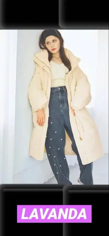 LAVANDA 우노 미사코 로고 테이프 퍼프 코트 [ 새상품 ]