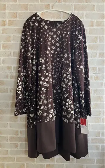 미사용 새상품 라쿠프 LACOUPE 원피스 꽃무늬 F2 빅 사이즈