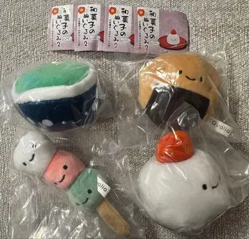 [ 새상품 4종 세트 ] 닛코리노 화과자 봉제 인형 2