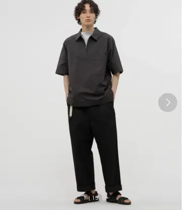 MHL. FINE COMPACT COTTON POPLIN TROUSERS