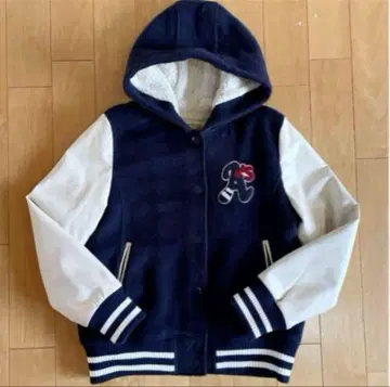 [새상품급] 바시티 자켓 후드 부착 블루종