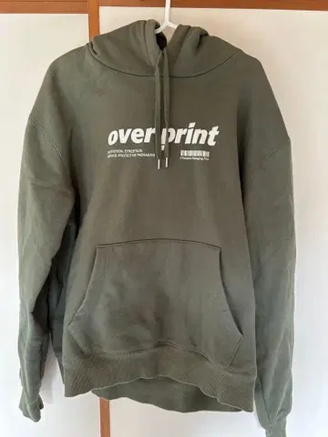 overprint 오버프린트 후드티 L 사이즈 올리브 그린