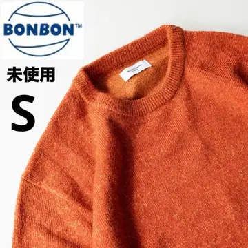 미사용*BONBON 울 멜란지 스웨터 B5124 오렌지 S