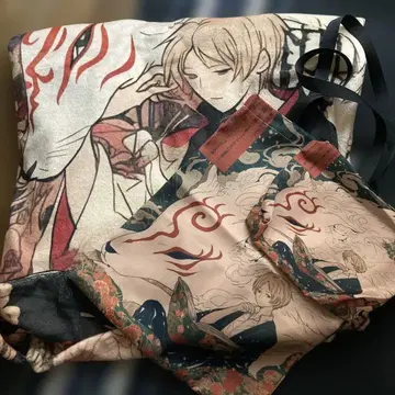 나츠메 우인장 냥코 선생님 담요 & 토트백 파우치 3종 세트