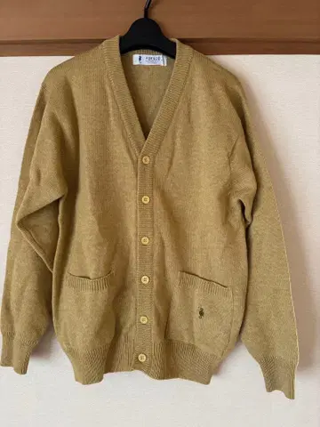 FUKUZO 요코하마 모토마치 겨자색 가디건 M 사이즈