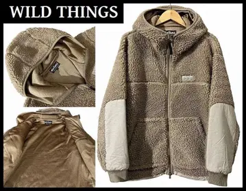 와일드 띵스 플러피 보아 플리스 지퍼 후디 자켓