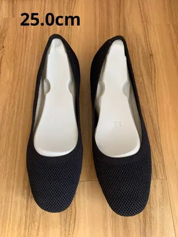 스테피 발수&세탁 가능한 니트 슈즈 발레 펌프스 25.0 네이비