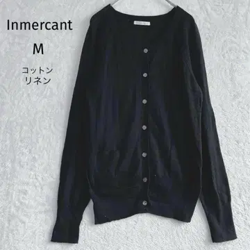 인멜카르토 | 코튼 린넨 가디건 [ M ] 래글런 롱 슬리브 블랙