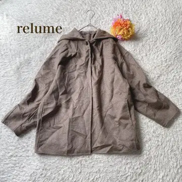 레리움 [ M ] 후드 부착 브라운 자켓 심플