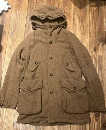 TROME 트로브 코트 자켓 브라운 베이지 브라운 후드