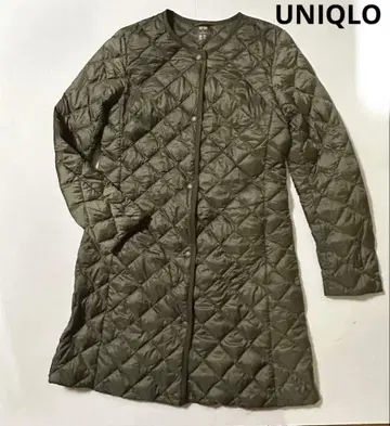 유니클로 울트라 라이트 다운 다이아 퀼팅 컴팩트 코트 카키