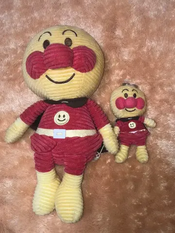 호빵맨 뮤지엄 한정판 코듀로이 봉제 인형 대소 세트