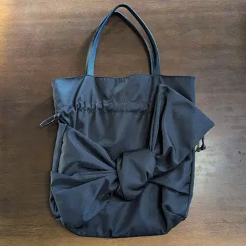 JENNE 즉시 완판 리본 토트백 숄더백 제네 네이비 컬러