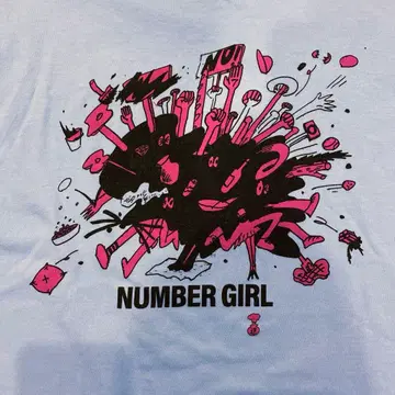 NUMBER GIRL 투어 [ 역분사 밴딩 ] T셔츠 넘버걸 스카이블루