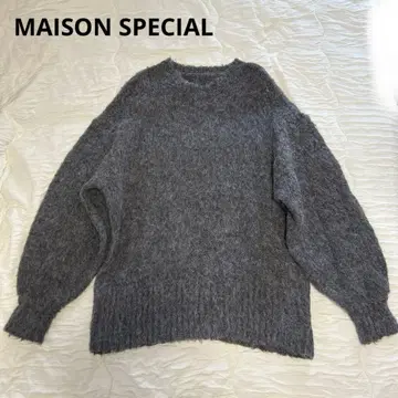 MAISON SPECIAL 그레이 오버 사이즈 니트 스웨터