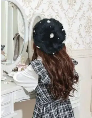 노에미 NOEMIE 비쥬 리본 베레모 블랙