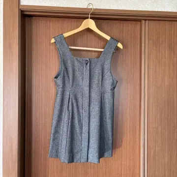 그레이 슬리브리스 베스트 울풍 원단