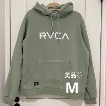 새상품급 RVCA 루카 후드 부착 후드티 그린 올리브 카키