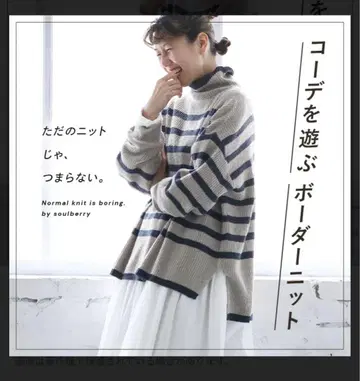 soulberry 보더 니트 하이넥
