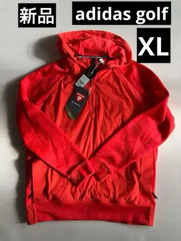 새상품 아디다스 골프 속기모 남성용 골프 보온 하프 지퍼 후드티 XL
