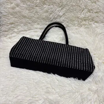 핸드백 일본 의류 블랙 x 실버? 도트