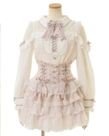 LIZLISA 프론트 요크 프릴 블라우스