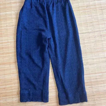 네이비 메쉬 와이드 팬츠