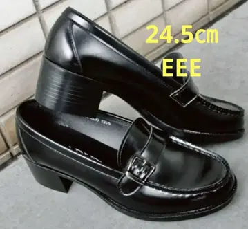 HARUTA 링 스트랩 힐업 로퍼 3E 블랙