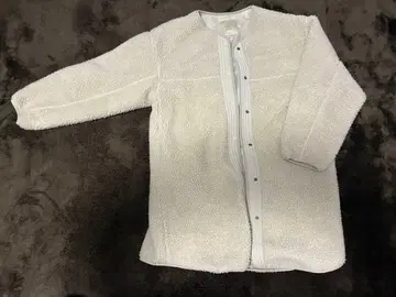 화이트 아이보리 보아 아우터 보아 자켓 롱 오픈 프론트