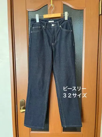 비쓰리 스트레이트 데님 인디고 32 사이즈