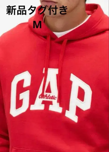 [ 미사용 새상품 ] GAP 로고 후드티 M 빨간색 택 포함