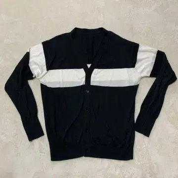 유니폼 익스페리먼트 블랙/화이트 가디건 사이즈 2