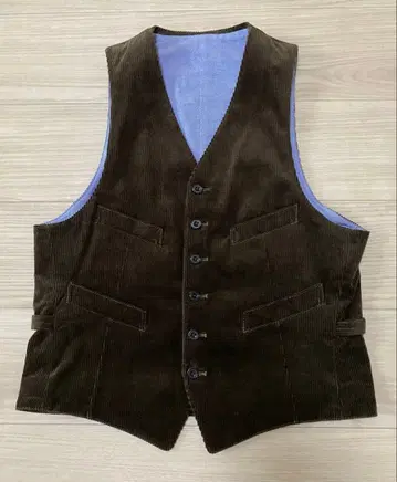 BEAMS 코듀로이 베스트 S 브라운