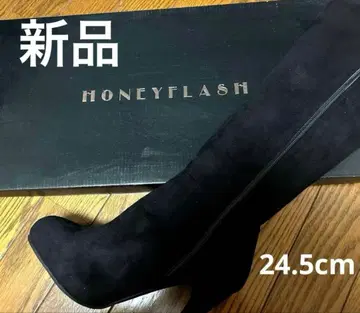 새상품 HONEYFLASH 블랙 롱 부츠 24.5cm