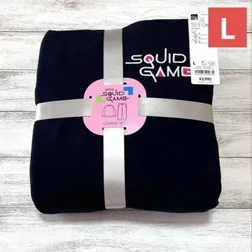 오징어 게임 GU 스트레치 라운지 세트 룸웨어 네이비 L 새상품