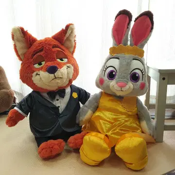 주토피아2 닉 와일드와 주디 홉스 Big 봉제 인형